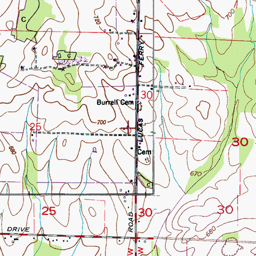 Topographic Map of Tanner Primary School, AL