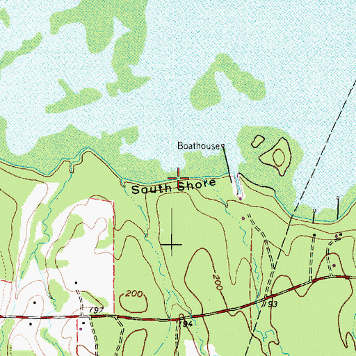 Topographic Map of South Shore, TX