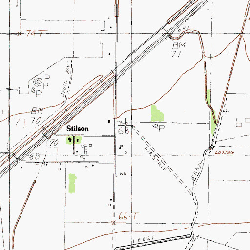 Topographic Map of Stilson, TX