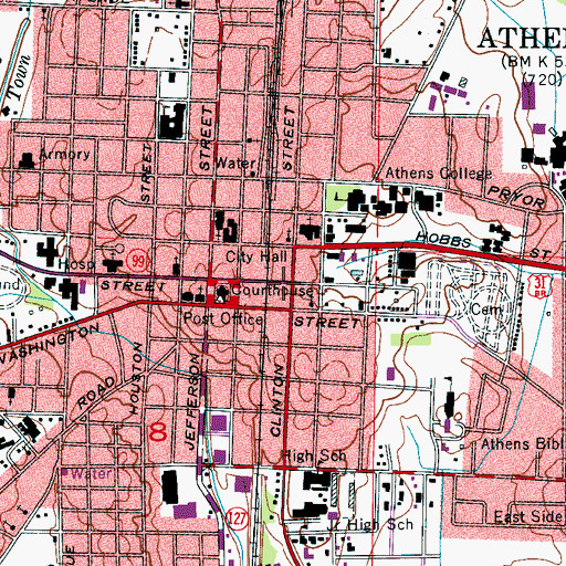 Topographic Map of Trinity Congregational Church (historical), AL