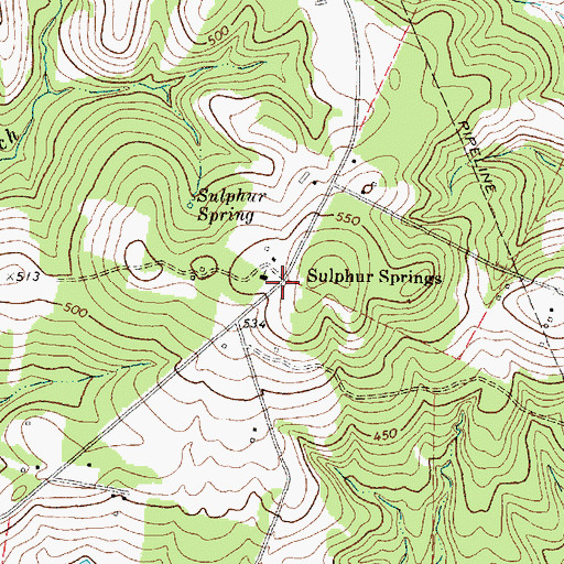 Topographic Map of Sulphur Springs, TX