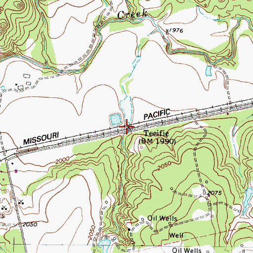 Topographic Map of Tecific, TX