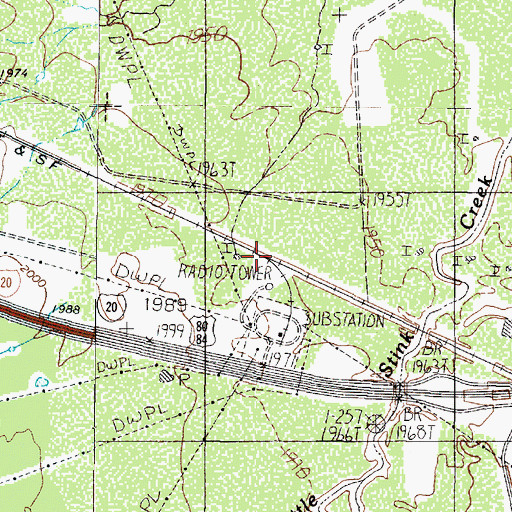 Topographic Map of Tesco, TX