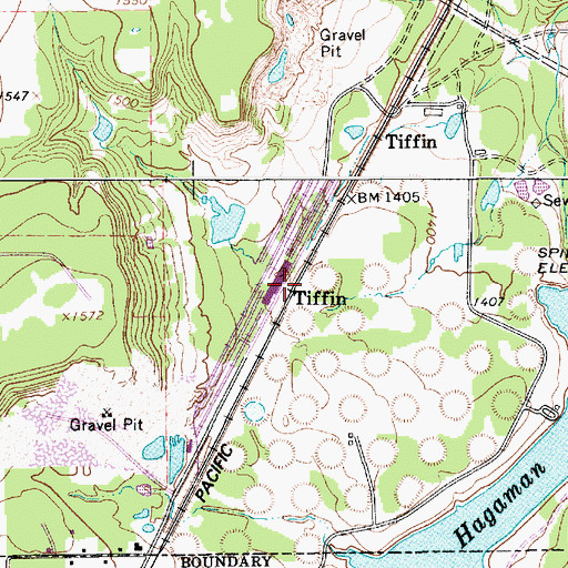 Topographic Map of Tiffin, TX