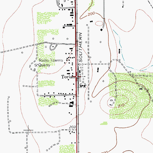 Topographic Map of Torian, TX