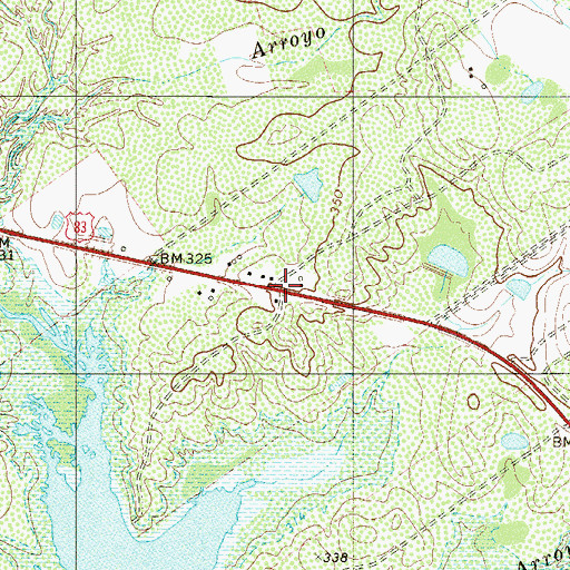 Topographic Map of Urebeno, TX
