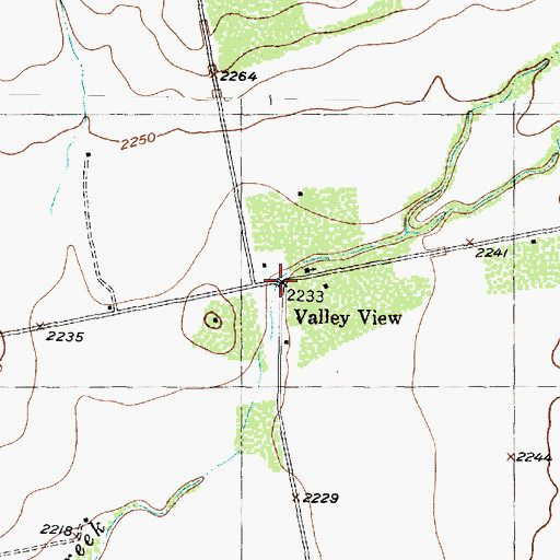 Topographic Map of Valley View, TX