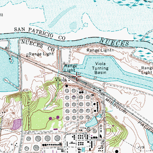 Topographic Map of Viola, TX