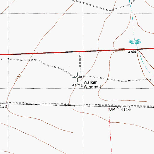 Topographic Map of Walker Place, TX