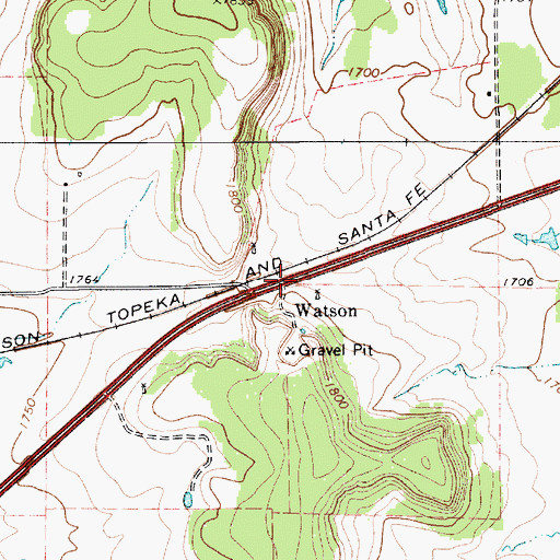 Topographic Map of Watson, TX