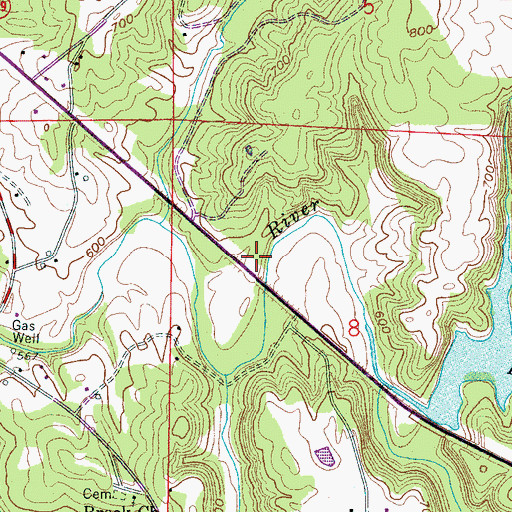 Topographic Map of Barton Cemetery, AL