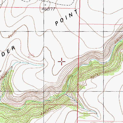 Topographic Map of Wilder Point, AZ