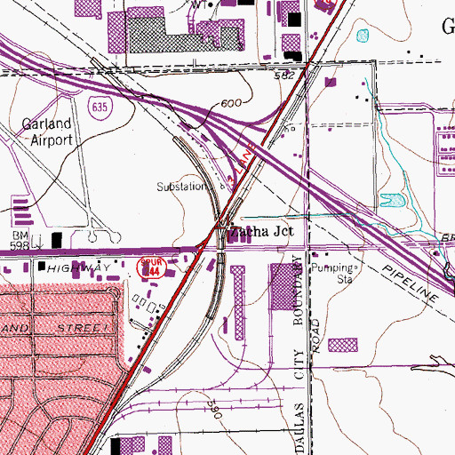 Topographic Map of Zacha Junction, TX