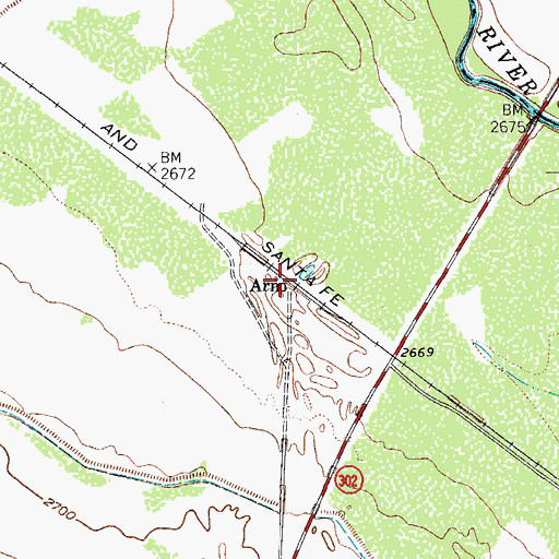 Topographic Map of Arno, TX