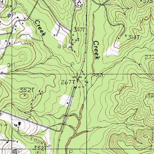Topographic Map of Blox, TX