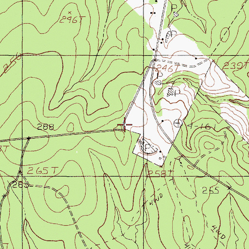 Topographic Map of Boynton, TX