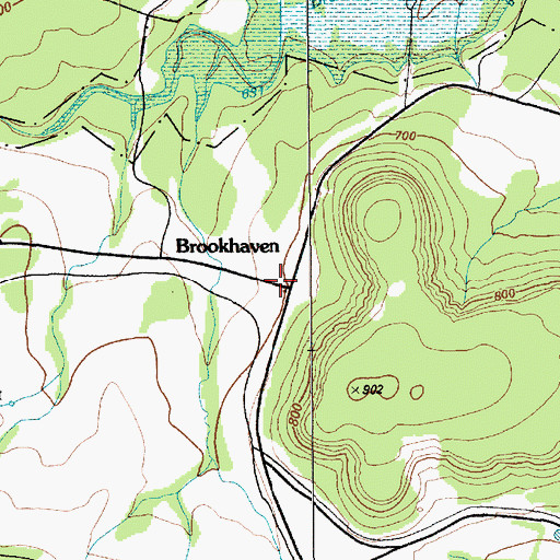 Topographic Map of Brookhaven, TX