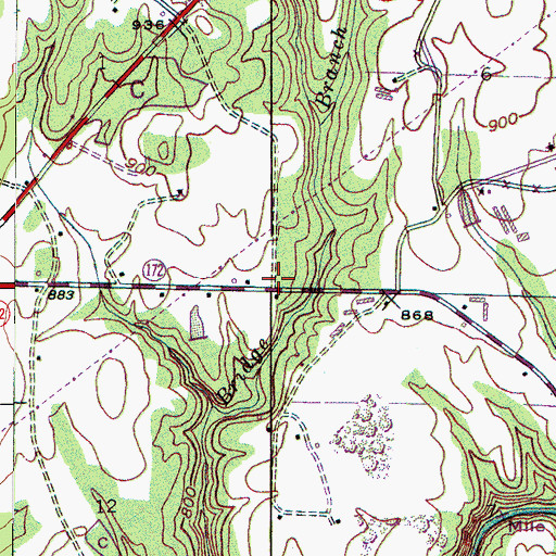 Topographic Map of Campbell School (historical), AL