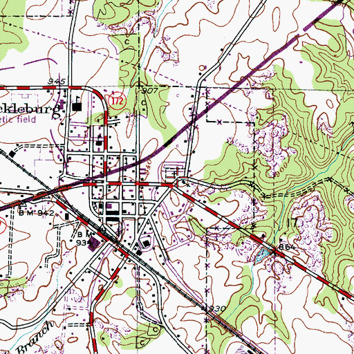 Topographic Map of Cedar Tree Cemetery, AL