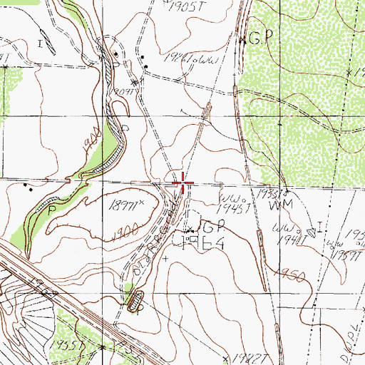 Topographic Map of Byrne, TX