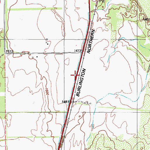 Topographic Map of Carnes, TX