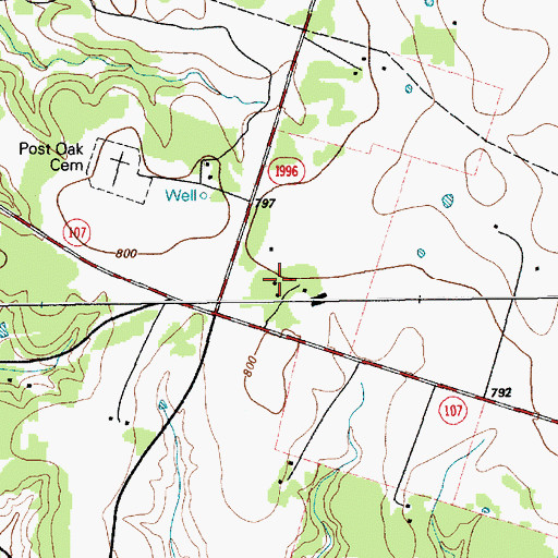 Topographic Map of Cavitt, TX