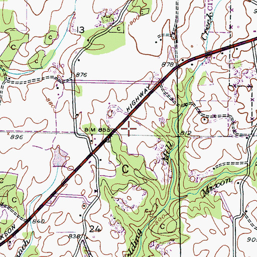 Topographic Map of Cochran Family Cemetery, AL