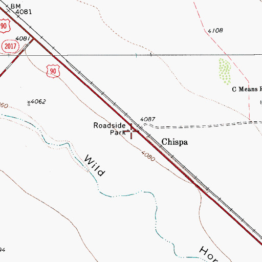 Topographic Map of Chispa, TX