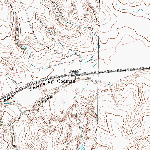 Topographic Map of Codman, TX