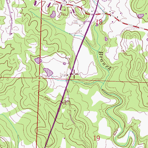 Topographic Map of Cooks School (historical), AL