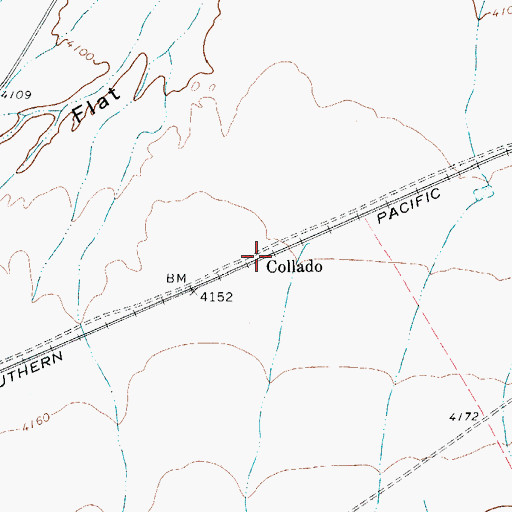 Topographic Map of Collado, TX