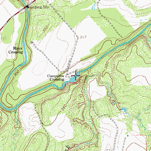 Topographic Map of Conquista Crossing, TX