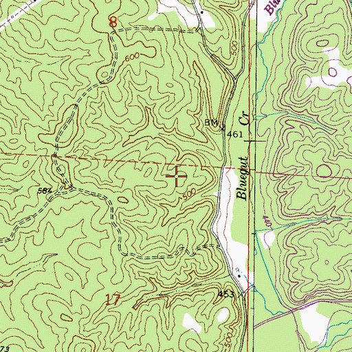 Topographic Map of Donham Cemetery, AL