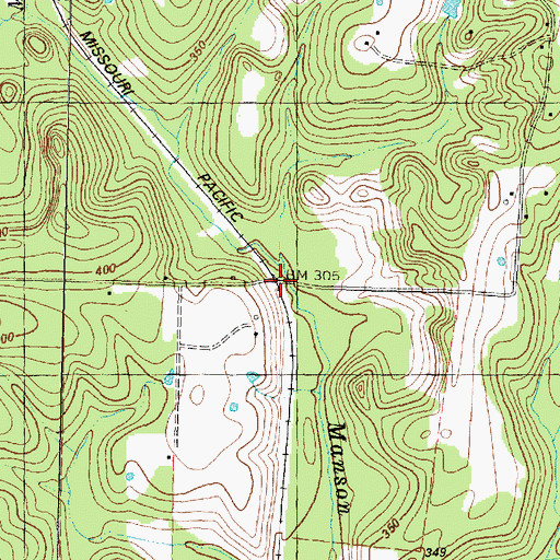Topographic Map of Cronin, TX