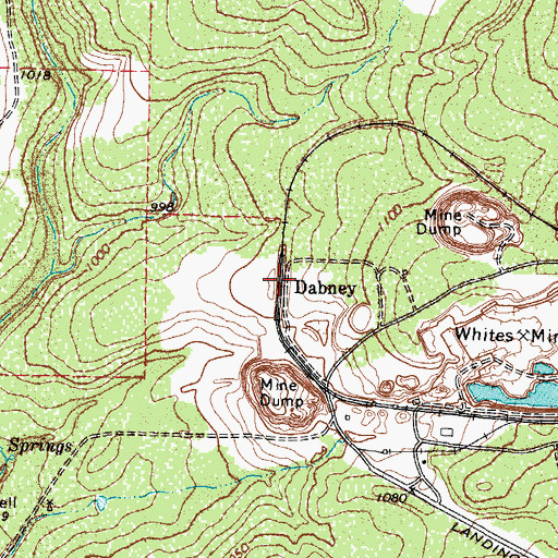 Topographic Map of Dabney (historical), TX