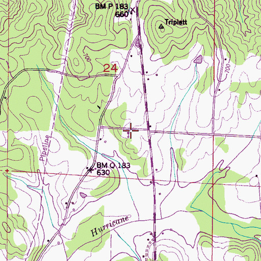 Topographic Map of Fairview Freewill Baptist Church, AL