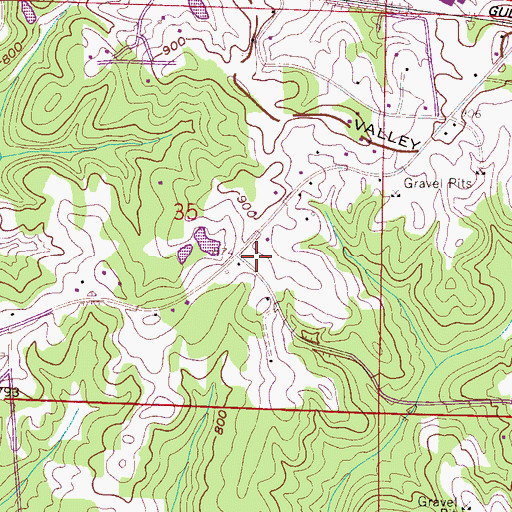 Topographic Map of Fellow Flat School (historical), AL