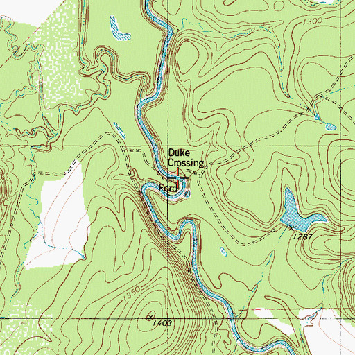 Topographic Map of Duke Crossing, TX