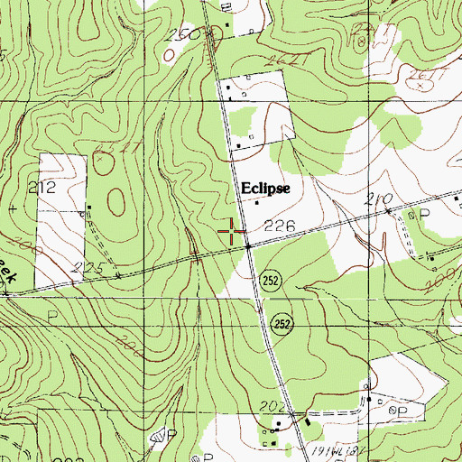 Topographic Map of Eclipse, TX