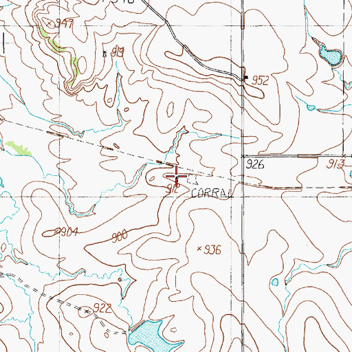 Topographic Map of Edwards, TX