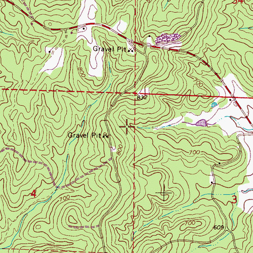 Topographic Map of Fowler Cemetery, AL