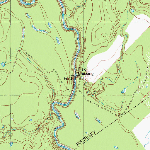 Topographic Map of Fisk Crossing, TX