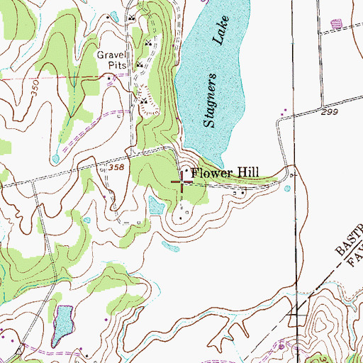 Topographic Map of Flower Hill, TX