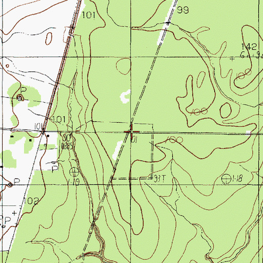 Topographic Map of Forbes, TX
