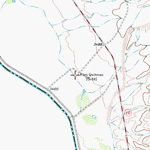 Topographic Map of Fort Quitman, TX