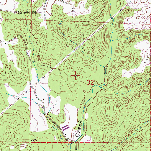 Topographic Map of Green Cemetery, AL