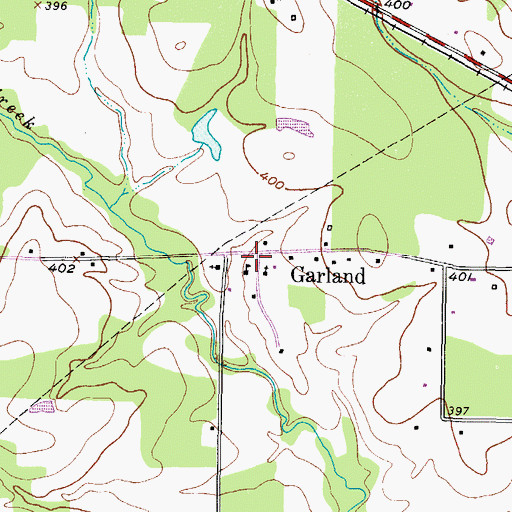 Topographic Map of Garland, TX