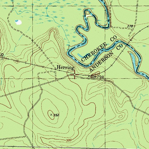 Topographic Map of Herring, TX
