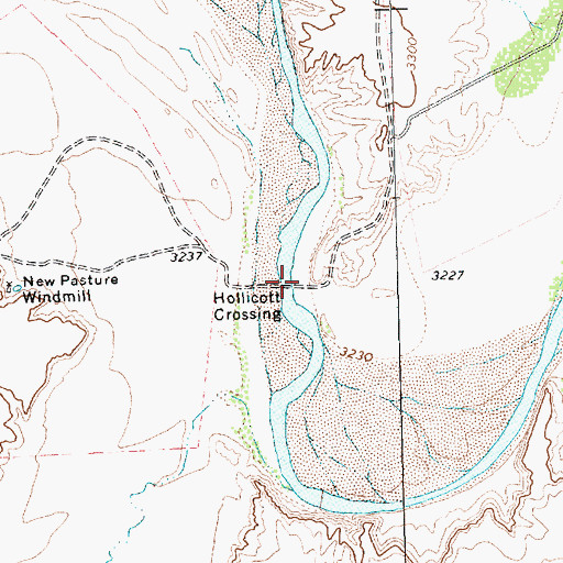 Topographic Map of Hollicott Crossing, TX