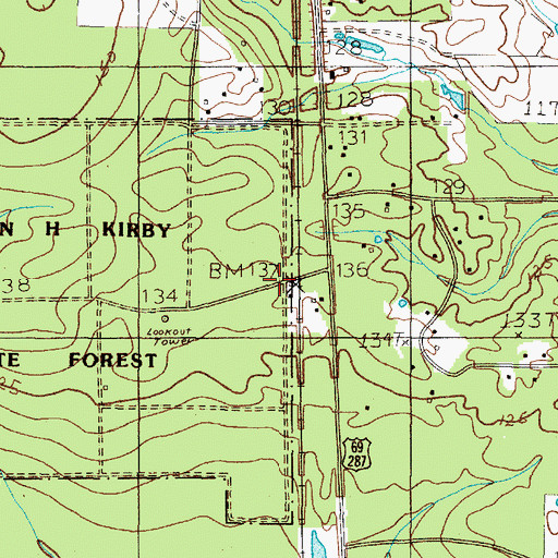 Topographic Map of Hyatt, TX